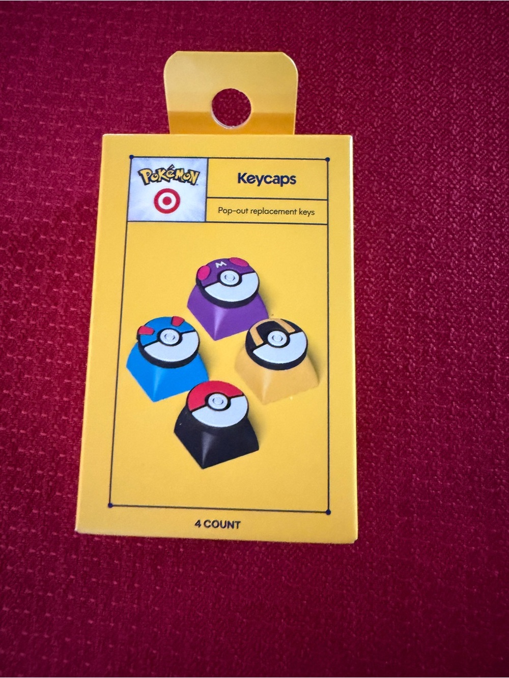 New Pokemon x Target 4-Piece Keycaps Poke Great Ultra & Master Ball